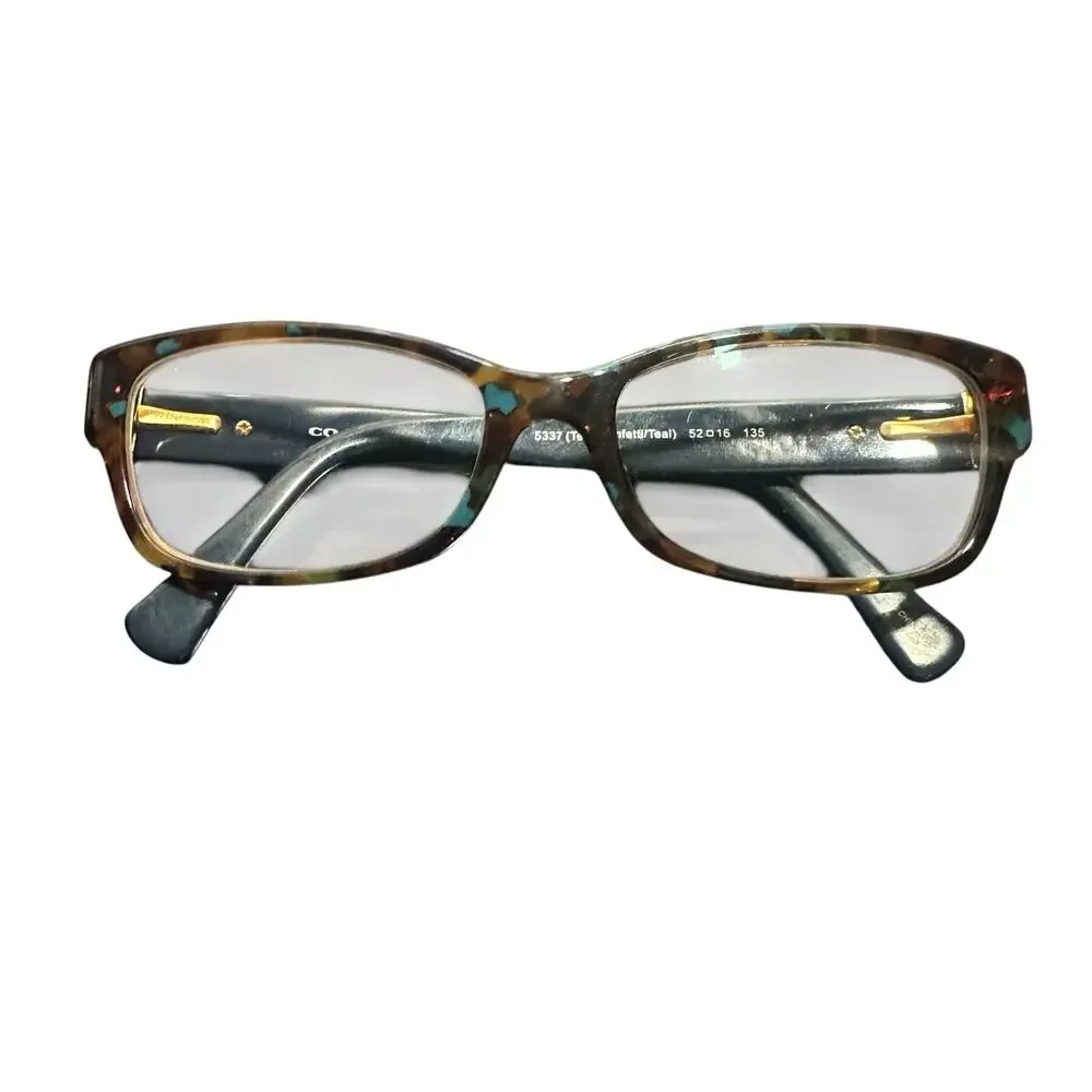 Coach HC6078 Eyeglasses Frames Teal Confetti 52-16-135 Women